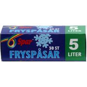 Spar Fryspåsar har en volym på 5 liter - 30 påsar/frp