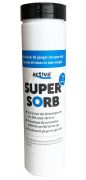 Activa Supersorb är ett uppsugningsmedel som suger upp spill eller läckage, t.ex. spyor, urin, blod, olja och vätskor på alla underlag - 350 g/st